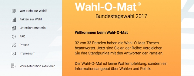 Wahl-O-Mat oder - wenn der Verstand auf der Strecke bleibt